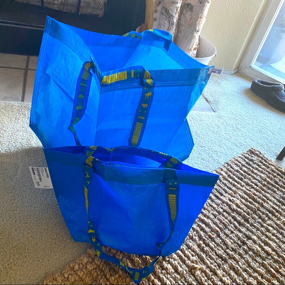 IKEA set of two blue bags- medium and small size